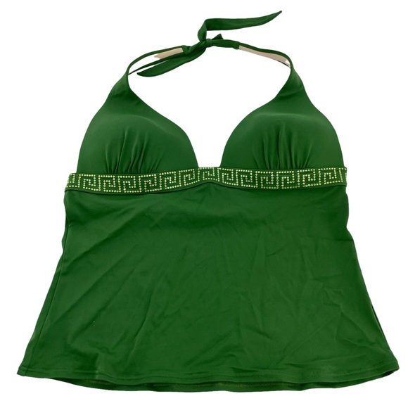 Victoria Secret emerald swim top with embezzlement size large, vintage - Picture 8 of 8